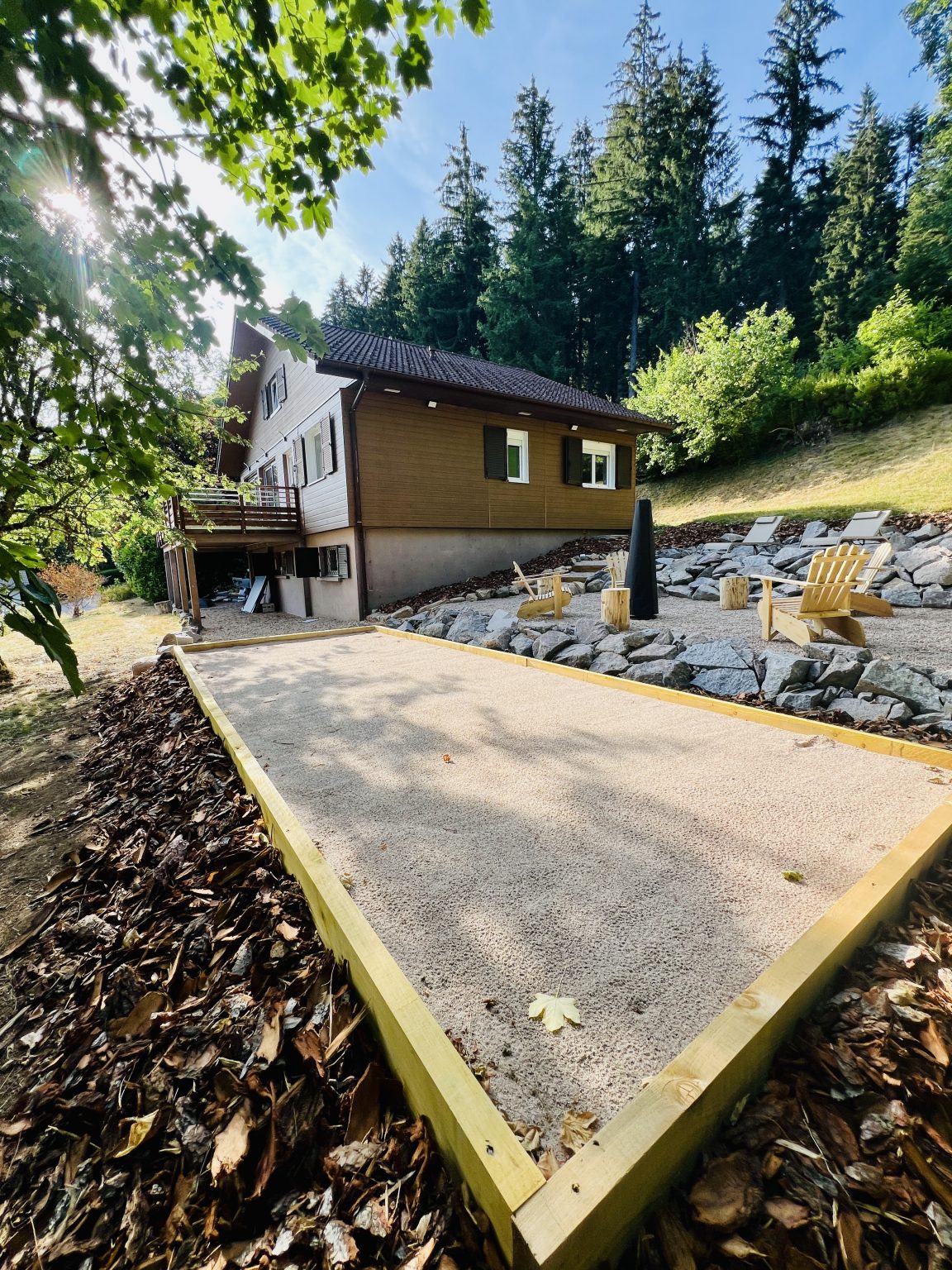 Vue sur l'exterieur du chalet